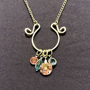 Delicate Charm necklace with 4 crystal charms